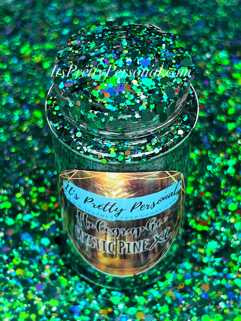 ⚡️TODAYS FLASH SALE!-
“Mystic Pine XL"- Dark Green Holographic XL