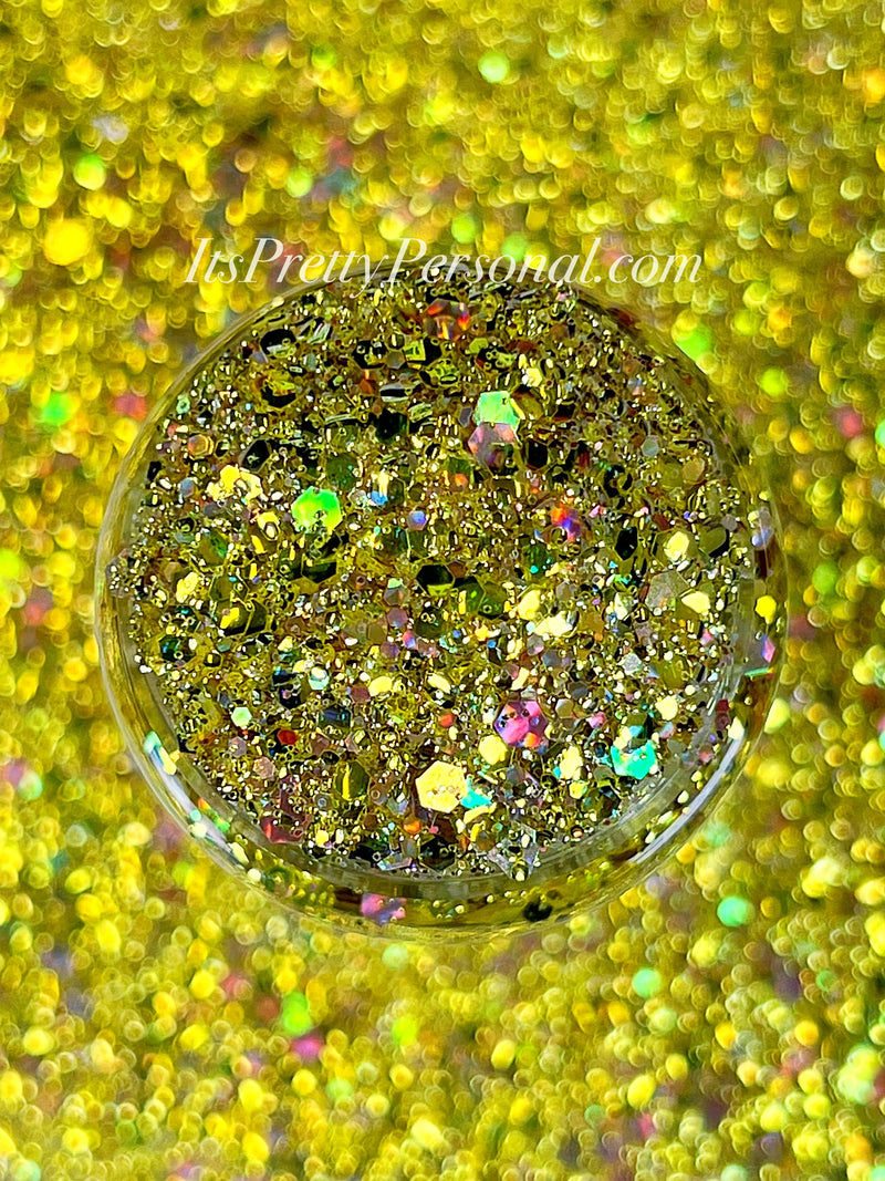 "Beauty Is Found Within XL"- Princess Glitter Collection Yellow
