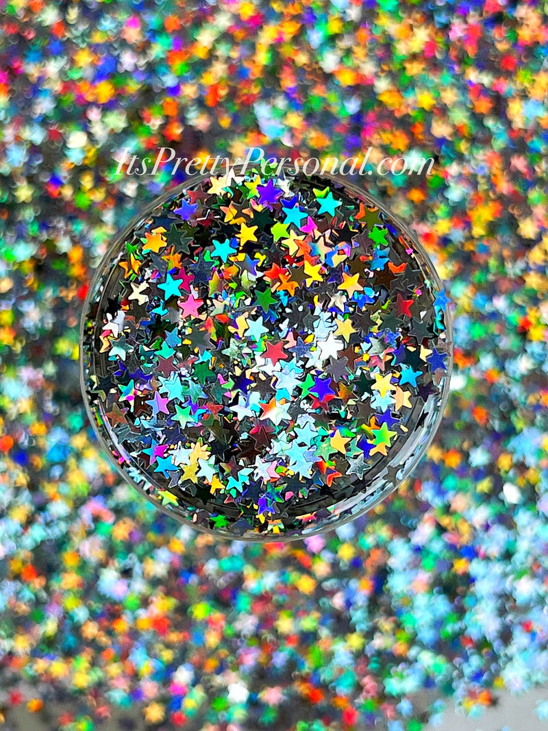 "Oh My Stars” - Holographic Silver 5 point star- *LIMITED EDITION