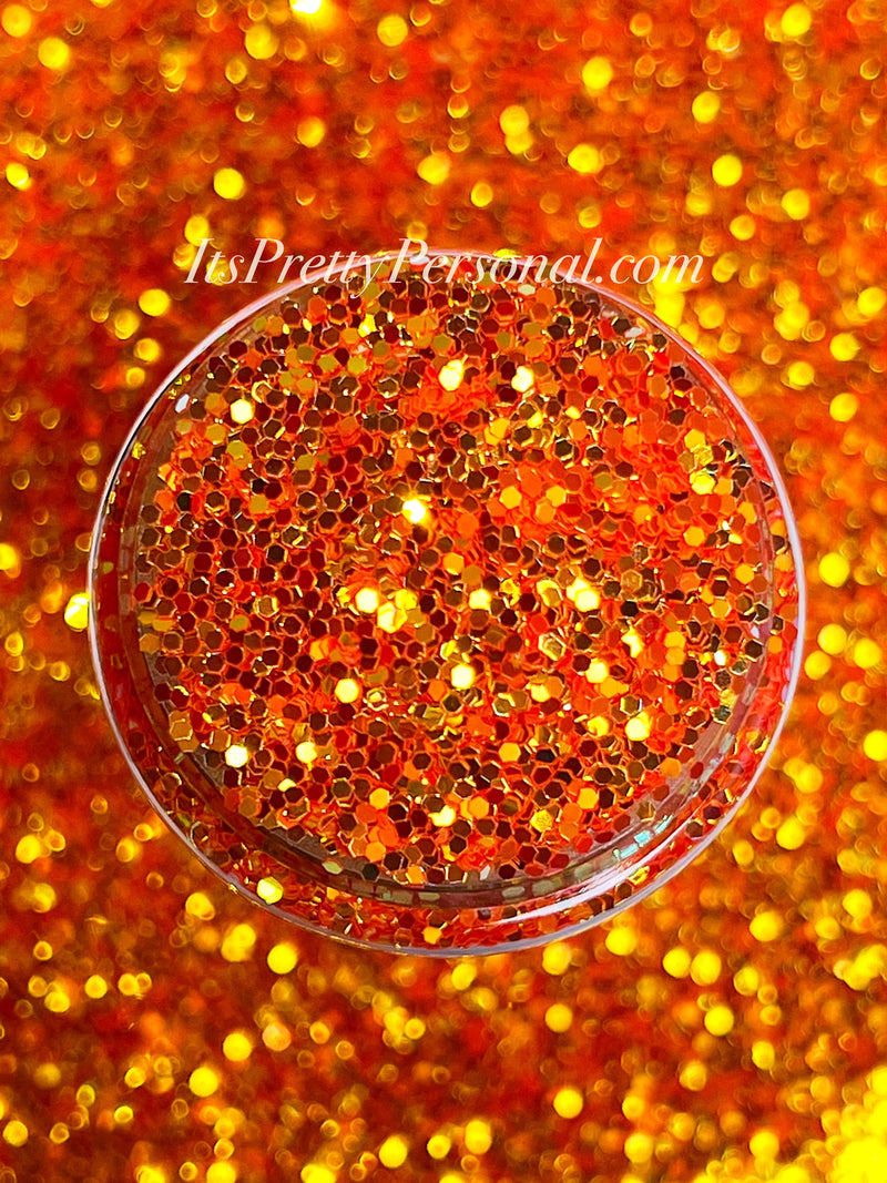 “MINI ORANGE Light Show”-GLOW Glitter-Mini Cut (Medium Cut)