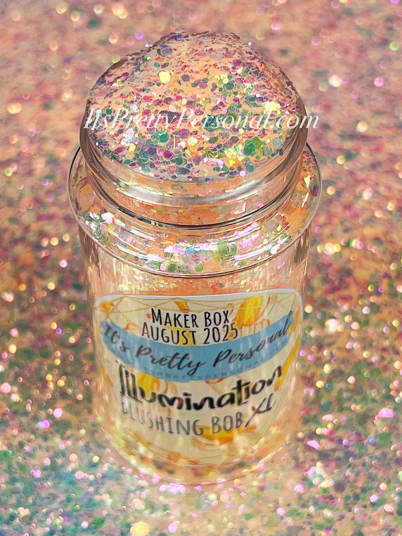 “Blushing Bob XL”- August 2025 Maker Box Color- Illumination Collection- Pastel Peach Neon