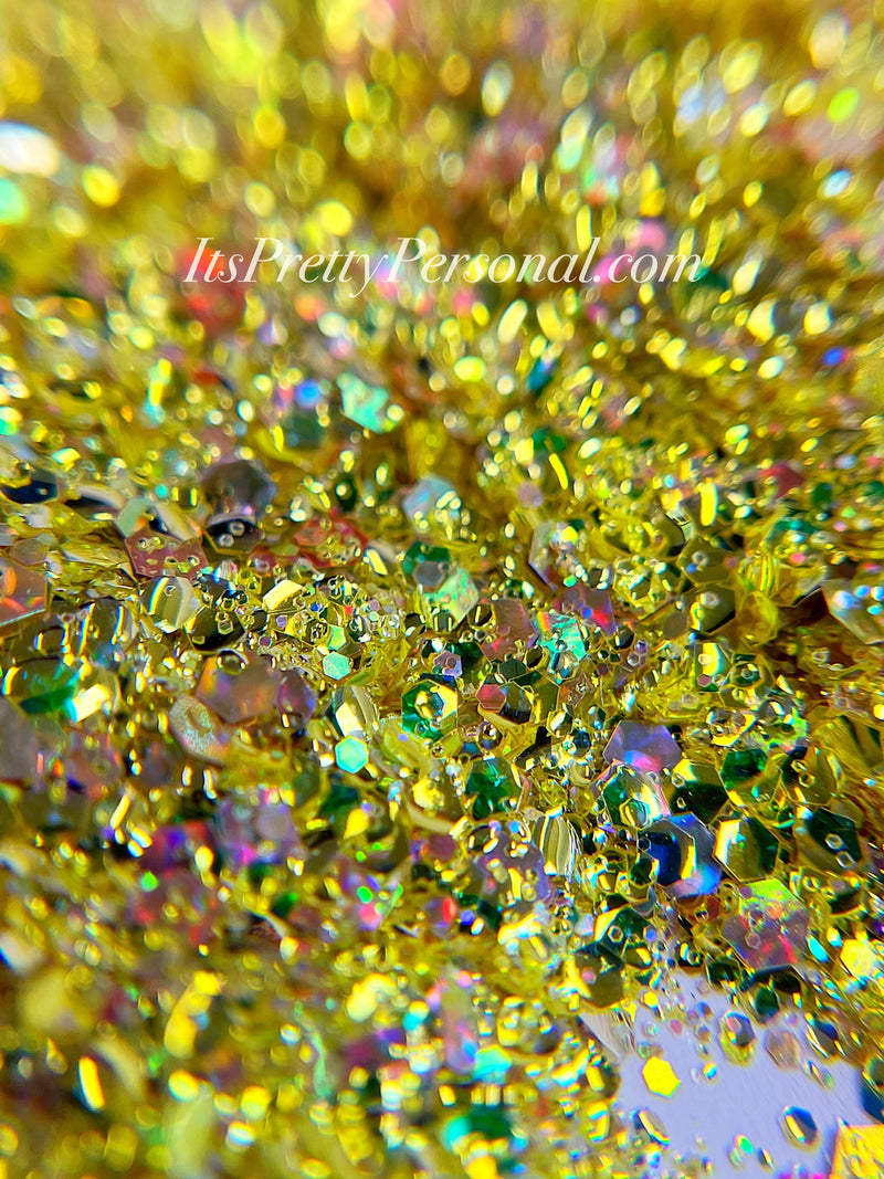 "Beauty Is Found Within XL"- Princess Glitter Collection Yellow
