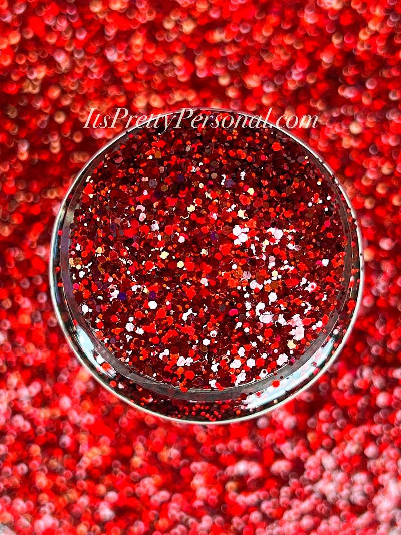 SCHMedium Cut- "Wineo" - Deep Red Holographic Glitter