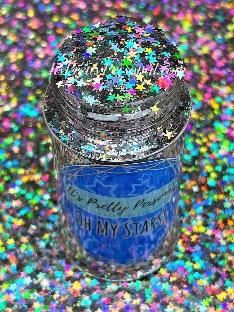 "Oh My Stars” - Holographic Silver 5 point star- *LIMITED EDITION