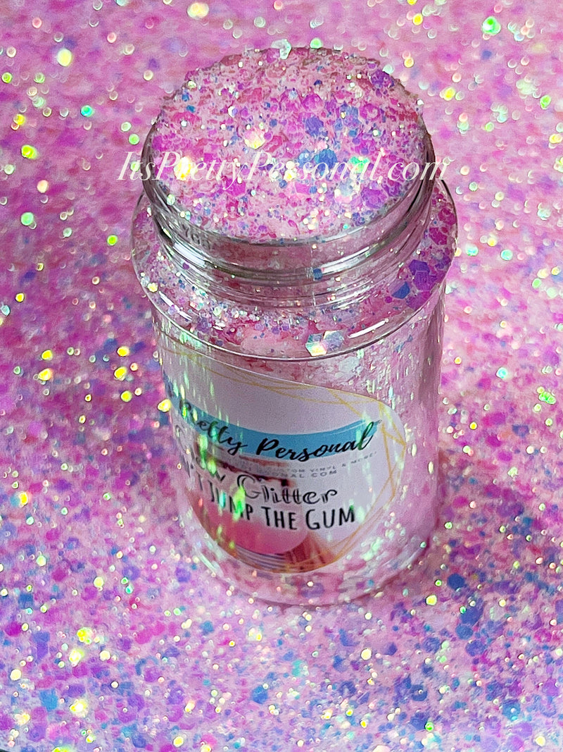 “Don’t Jump The Gum”- Pink Opal GLOW Glitter (new lighter shade)