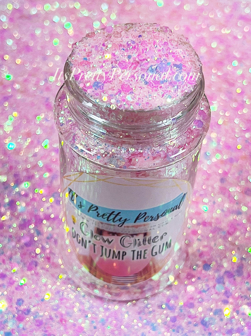 “Don’t Jump The Gum”- Pink Opal GLOW Glitter (new lighter shade)